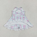 GSD2297 girls sleeveless bow Dress yoga