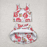 GSD2354 girls sleeveless cartoon beauty Dress yoga