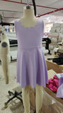 GSD2372 girls purple sleeveless Dress yoga