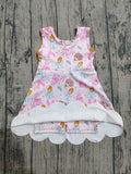 Pre-order GSD2489 Girls princess sleeveless scalloped yoga dress