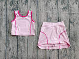 Pre-order GSD2675 girls blue sleeveless skirt outfits yoga