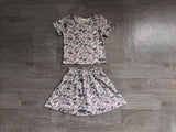 Pre-order GSD2724 girls camo short sleeve skirt outfits