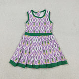 GSD2868 girls Mardi Gras sleeveless Lobster purple Dress yoga