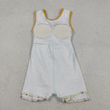 GSD2870 girls leopard yellow Dress yoga