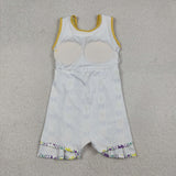 GSD2947 girls Mardi Gras bow sleeveless Dress yoga