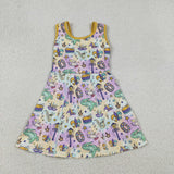 GSD2949 girls Mardi Gras Crocodile sleeveless Dress yoga