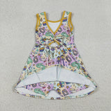 GSD2949 girls Mardi Gras Crocodile sleeveless Dress yoga