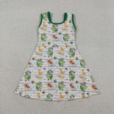 GSD2950 girls Mardi Gras Crocodile sleeveless Dress yoga