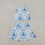 GSD3067 girls Castle sleeveless Dress yoga