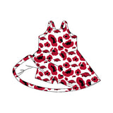 1.13 Pre-order GSD3636 girls red leopard dress yoga