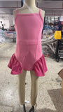 Pre-order GSD3688 girls solid rose dress yoga