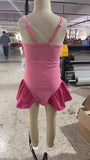 Pre-order GSD3688 girls solid rose dress yoga
