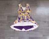 Pre-order GSD3801 girls team tigger purple bow sleeveless dress yoga
