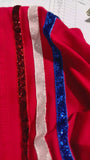 pre-order GSD3812 girl 4th of July red stripe skirt outfits