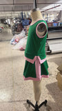GSD3830 Girls green pink sleeveless skirt outfits