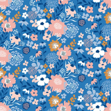 3.4 Pre-order GSD3864 girls flower blue sleeveless dress