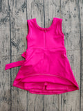 Pre-order GSD3878 girls solid rose bow sleeveless dress yoga