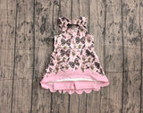 Pre-order GSD4009 girls duck camo bow sleeveless scalloped dress yoga