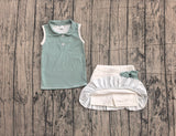 Pre-order GSD4175 baby girls black sleeveless scalloped skirt Outfits yoga