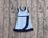 Pre-order GSD4126 girls blue navy sleeveless dress yoga