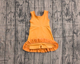 Pre-order GSD4127 girls orange sleeveless dress yoga