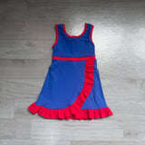 Pre-order GSD4133 girls sleeveless red floral dress yoga