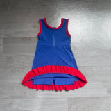 Pre-order GSD4133 girls sleeveless red floral dress yoga