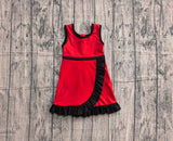 Pre-order GSD4146 girls red black sleeveless floral dress yoga