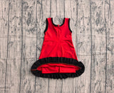 Pre-order GSD4146 girls red black sleeveless floral dress yoga