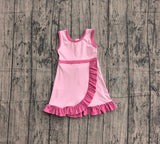 Pre-order GSD4152 girls pink sleeveless floral dress yoga