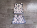 Pre-order GSD4230 girls camo sleeveless skirt outfits yoga