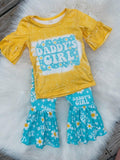 DADDY'S GIRLS yellow and blue girls clothing