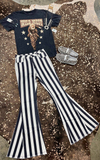 black wils west top + black stripe jeans outfits