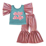 GSPO0832--Santa baby satin girls outfits
