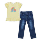 GSPO1137--happy Easter top + jeans outfits