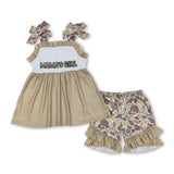 Matching Baby girls boys MAMA'S outfits camo clothing embroidery