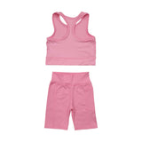 Multicolored yoga girl summer set