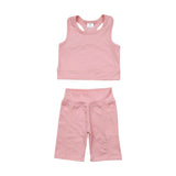 Multicolored yoga girl summer set