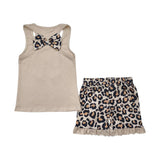 Matching Summer  girls bow set embroidered