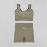 GSSO2701  Adult women green shorts outfits