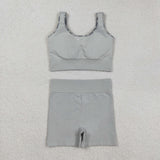 GSSO2702  Adult women grey shorts outfits