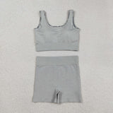 GSSO2702  Adult women grey shorts outfits