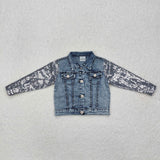 new style Sequin denim coat