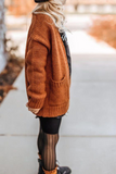 long sleeve sweater caramel color cardigan