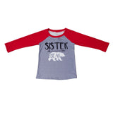 GT0390---long sleeve Christmas sister bear top