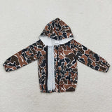 GT0635-- long sleeve camo milk silk coat