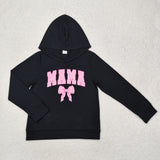 Family Matching Adult Baby girls MAMA MINI vinyl Hoodies