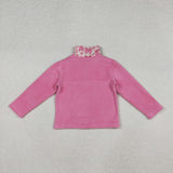 High quality Christmas pink zipper pullover