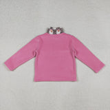 High quality Christmas pink zipper pullover