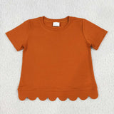 RTS GT1775 toddler girl clothes solid color girl summer top cotton clothes